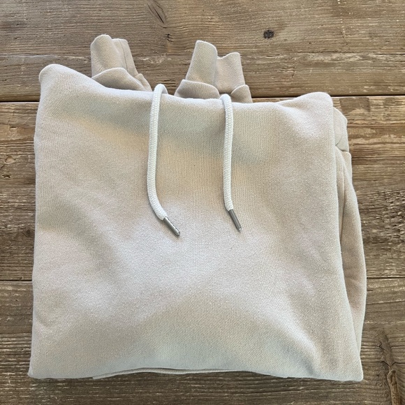 John Elliott Beach Hoodie in Taupe - Picture 4 of 5
